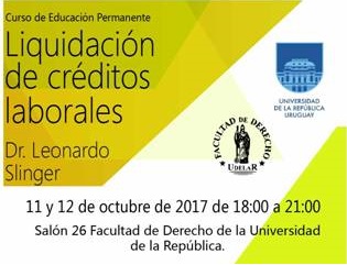 Curso de Educación Permanente: Liquidación de créditos laborales.