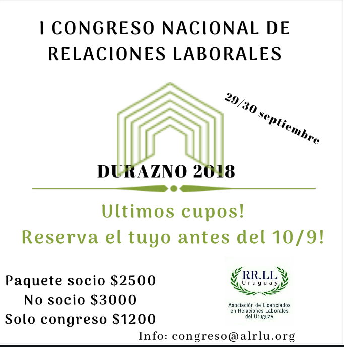 Formulario de inscripción para el «I Congreso Nacional de Relaciones Laborales»
