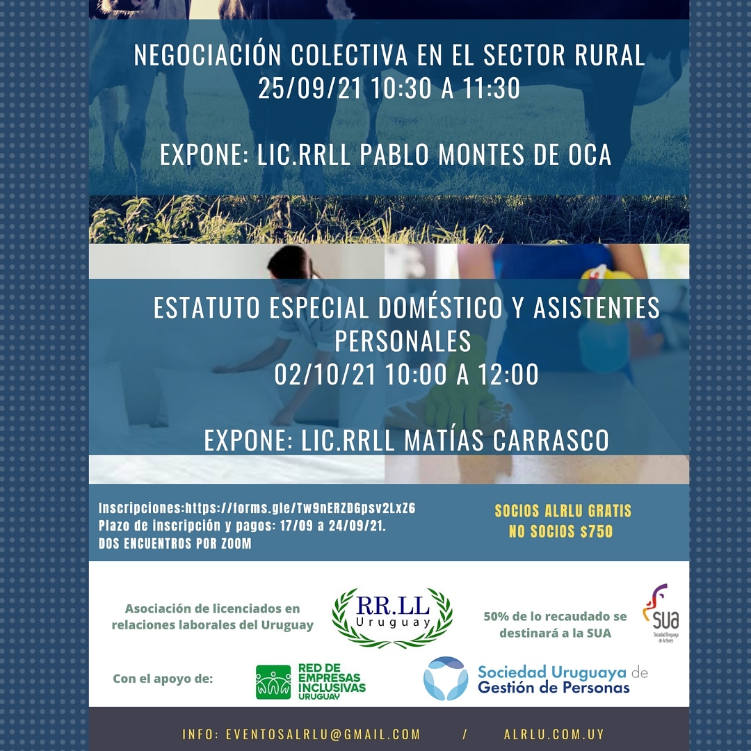 PRÓXIMAS CHARLAS ALRLU
