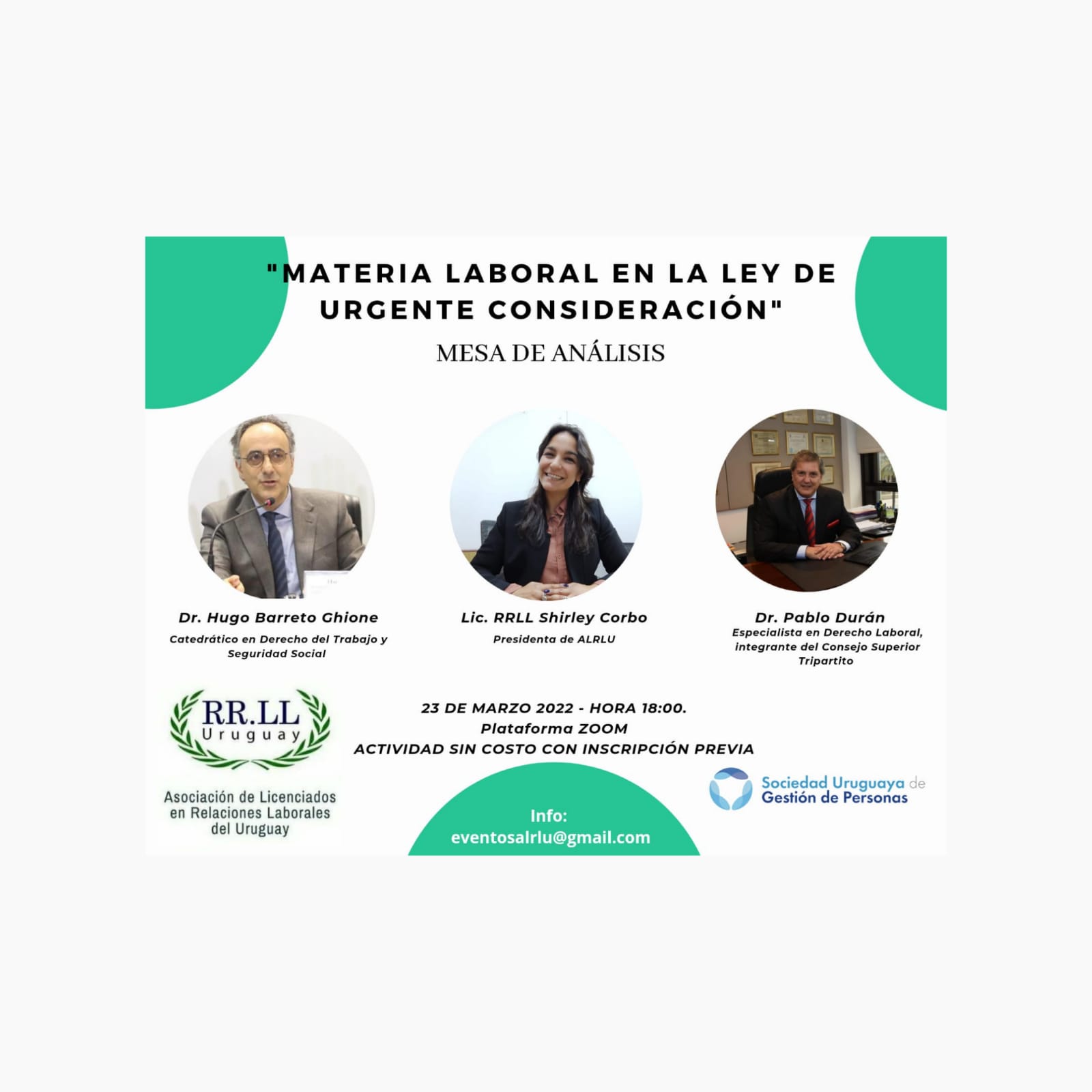 «MATERIA LABORAL DE LA LEY DE URGENTE CONSIDERACIÓN»